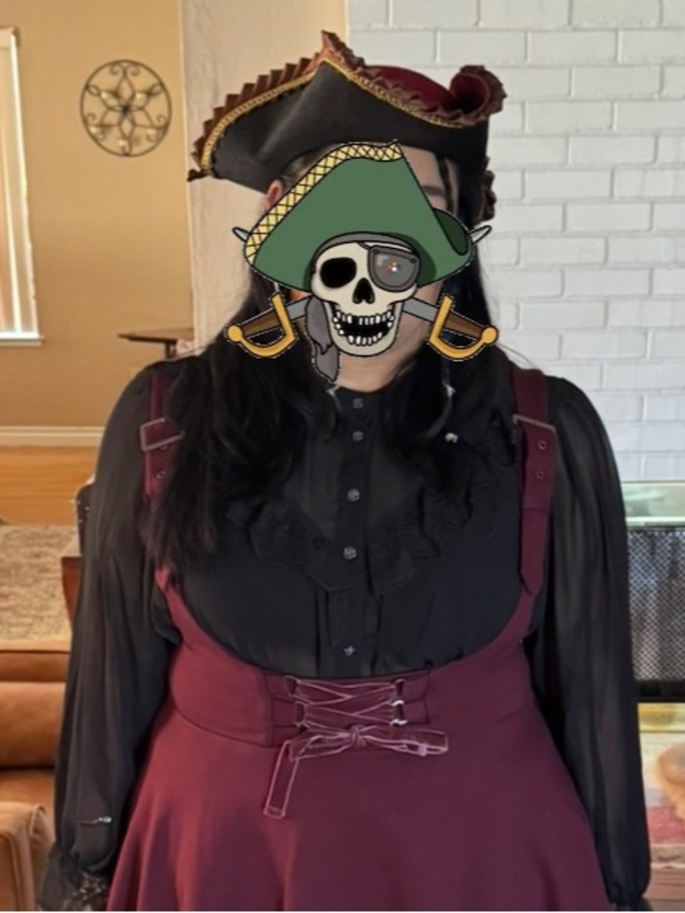 Pirate Tricorn Hat - Picture 9 of 9